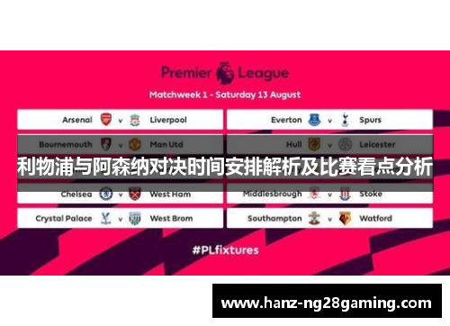 利物浦与阿森纳对决时间安排解析及比赛看点分析 利物浦与阿森纳对决时间安排解析及比赛看点分析
